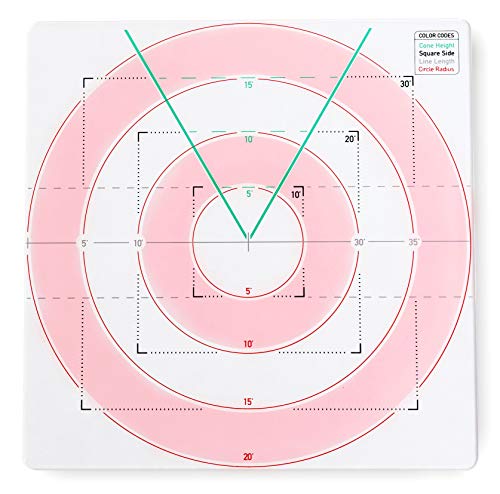 Hexers Spell Damage AOE Template, Dungeons and Dragons D&D DND Pathfinder RPG Compatible, templates for Line Cone Square or Circle Spells, converts Inches to in Game Feet