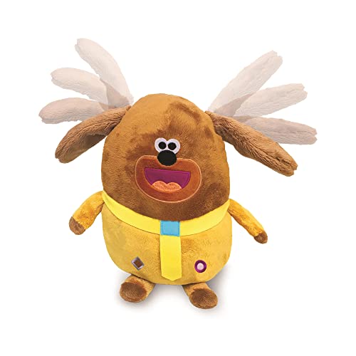 Hey Duggee de Bizak, Peluche Bailarín Duggee, Peluche para Bebé, Juguete de Peluche Musical que Mueve las Orejas con Diferentes Sonidos y Canciones, Peluche de 25 cm