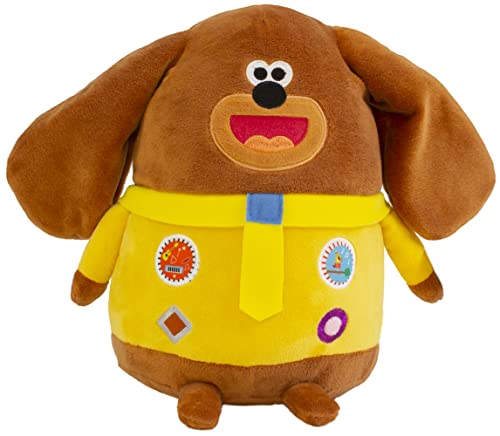 Hey Duggee de Bizak, Peluche Bailarín Duggee, Peluche para Bebé, Juguete de Peluche Musical que Mueve las Orejas con Diferentes Sonidos y Canciones, Peluche de 25 cm