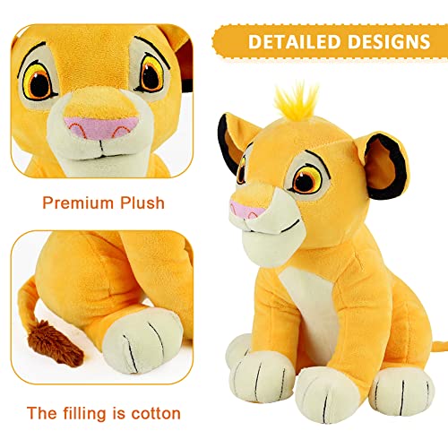 Hilloly Peluche Rey león, Peluche león, Peluche de Rey León, Peluche de Rey León The Lion King, The Lion King Simba, Juguete de león realista Regalos para niños