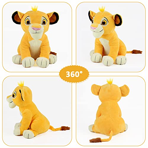 Hilloly Peluche Rey león, Peluche león, Peluche de Rey León, Peluche de Rey León The Lion King, The Lion King Simba, Juguete de león realista Regalos para niños