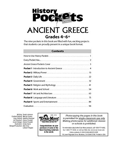 History Pockets, Ancient Greece