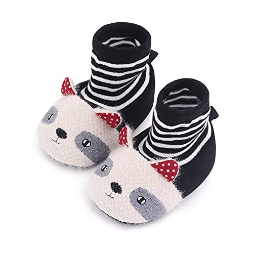 hkwshop Botas para niños Baby Girls Boys Animal Zapatos de Calcetines Transpirables Zapatos for niños Zapatillas de Deporte Zapatos Casuales Zapatos de niños (Color : Black, Size : 12-18 Months)