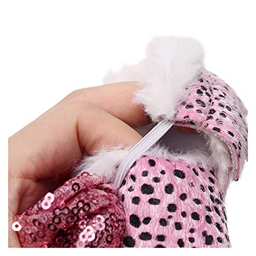 hkwshop Botas para niños Niño Mantener cálido Invierno Zapatos de Cuna Baby Girls Boynot Bowknot Soft Sole Dot Print Zapatos Casuales 0-24m Zapatos de niños (Color : Pink, Size : 3-6 Months)