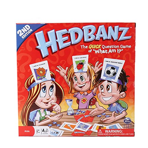 HLONGG Game Hedbanz Adivinen lo Que es I/Juegos de Cartas Juego de la Junta de Party para niños Amigos y familias,A