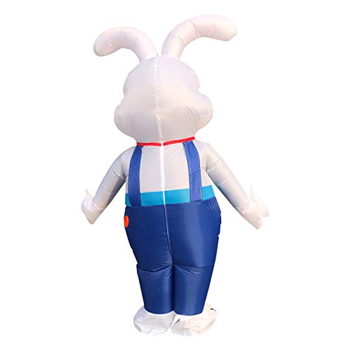 HLTER Disfraz inflable de conejito de Pascua, disfraz inflable de conejo para fiesta, disfraz inflable para adultos, disfraz inflable para adultos, vestido de cosplay para fiesta