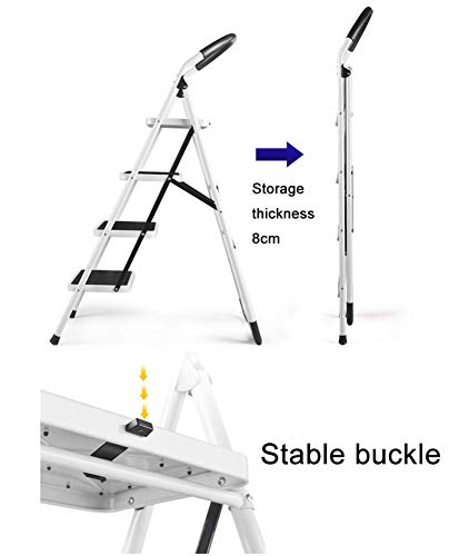 HLWJXS Reposapiés plegable taburete adulto adulto mayor adecuado para cocina, sala de estar, oficina, jardín, bañera 2 escalones escalera con asa escalón portátil