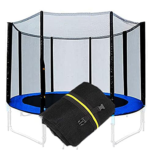 Hmpet Red De Trampolín para Niños 183 244 305 366 396 427Cm, para Trampolines De Jardín Redondos, Cremallera, Red De Trampolín Trenzada De Alta Densidad,Ø427cm (14FT) 8 barres