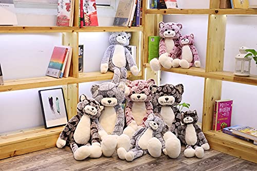 hokkk 50/70/90 CM Kawaii Gatos Juguetes de Peluche Animales de Peluche Lindos muñecos de Gato Esponjoso Juguetes para niños Regalo de cumpleaños para niños 50cm Gris