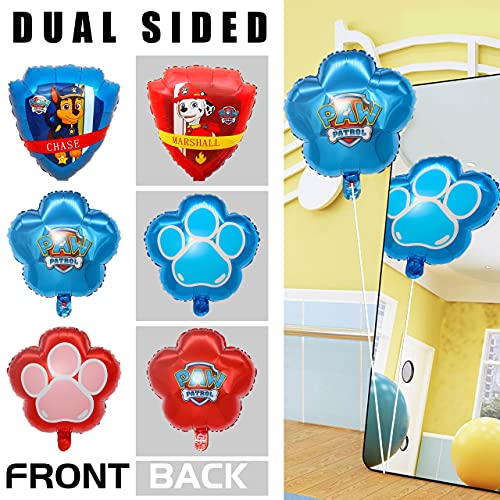 HONGECB Globos de Patrulla Canina, Decoración Cumpleaños Dog, Banner de Happy Birthday, Numeros 1 Decoracion, Dog Birthday Party Foil Balloons for Kids Gift Fiesta, 9 Piezas