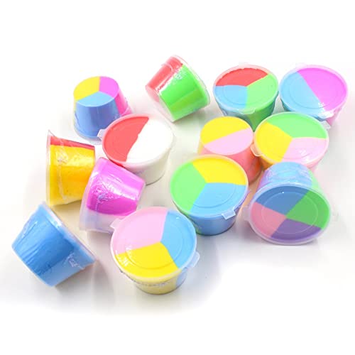 Hongyan Three-Color Cotton Mud Slime Poke Mud DIY Color Plasticine Decompression Vent?Blue & Yellow?