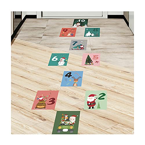 Hopscotch Pegatinas del Juego Rayuela, Pegatinas De Decoración De Suelo/Pared para Habitación Infantil/Guardería/Fiesta, Juego De Rompecabezas para Niños