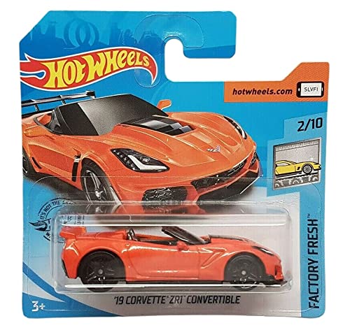 Hot Wheels - ´19 Corvette ZR1 Convertible - Factory Fresh 2/10 - GHB34 - Short Card - Orange - GM General Motors - Mattel 2020