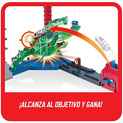 Hot Wheels City Dragón Air Attack Pista de coches de juguete, incluye 1 vehículo (Mattel GYV95)