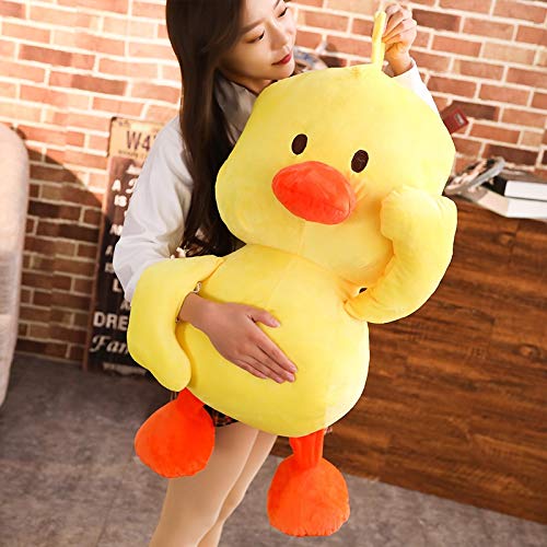 HOUMEL Juguete de peluche de pato gigante, cojín de pollo amarillo y rojo, cojín de muñeca suave y grande, cojín de abrazo, juguete de regalo de peluche abrazable para niños y niñas 309