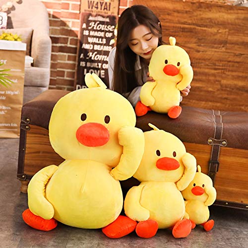 HOUMEL Juguete de peluche de pato gigante, cojín de pollo amarillo y rojo, cojín de muñeca suave y grande, cojín de abrazo, juguete de regalo de peluche abrazable para niños y niñas 309