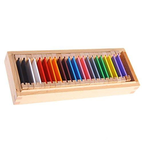 hsafantastic Montessori Material sensorial Aprendizaje de Color Caja de Tableta Madera Juguete Preescolar Una Caja de Tableta de Color Entrega aleatoria