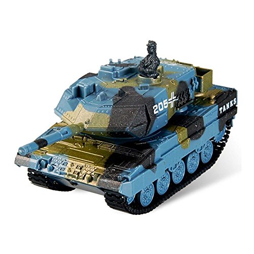 HSP Himoto German Leopard 2A6 – Mini tanque teledirigido con simulación de disparo, iluminación, escala 1:77, juego completo, incluye control remoto