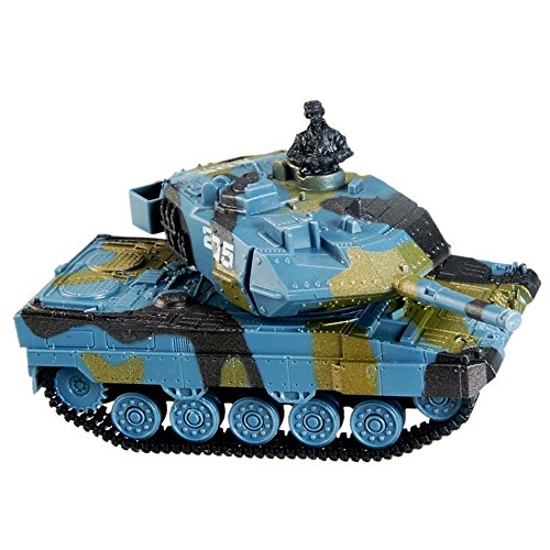 HSP Himoto German Leopard 2A6 – Mini tanque teledirigido con simulación de disparo, iluminación, escala 1:77, juego completo, incluye control remoto