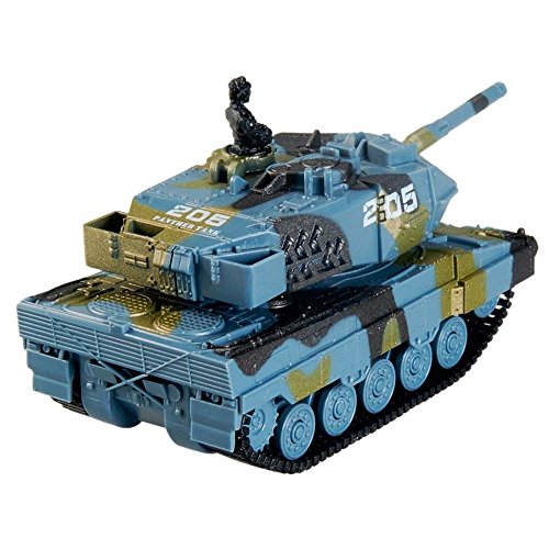 HSP Himoto German Leopard 2A6 – Mini tanque teledirigido con simulación de disparo, iluminación, escala 1:77, juego completo, incluye control remoto