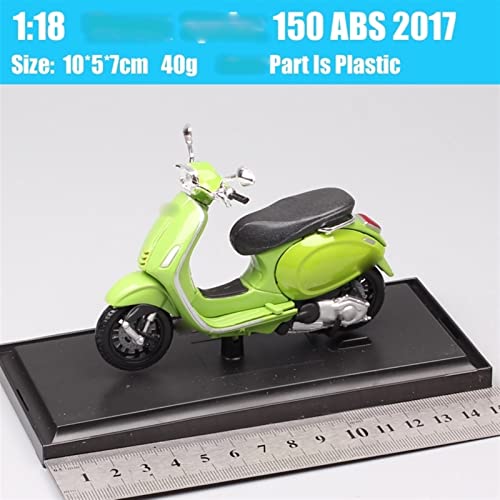 HSSM 1:18 2017 para P-iaggio para Vespa Sprint 150 ABS Scooter Diecast Motocicleta Modelos De Juguete Coleccionables Regalo De Adulto Die Cast Motocicleta