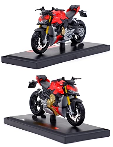 HSSM 1:18 para Ducat Naked V4 S Modelo De Motocicleta Fundido A Presión Juguete Absorbente Shork Viable para Niños Juguetes De Regalo Die Cast Motocicleta