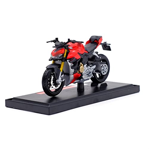 HSSM 1:18 para Ducat Naked V4 S Modelo De Motocicleta Fundido A Presión Juguete Absorbente Shork Viable para Niños Juguetes De Regalo Die Cast Motocicleta