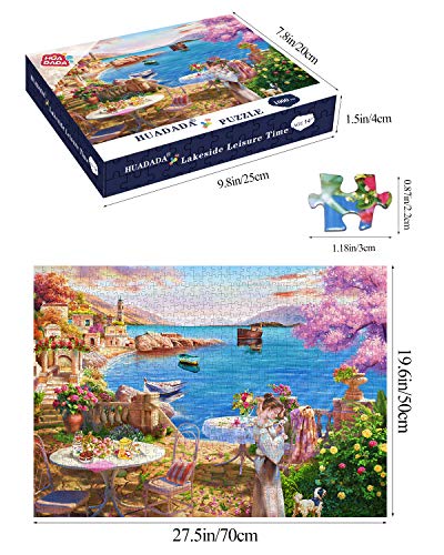 HUADADA Puzzle 1000 Piezas, Puzzle Adultos Tiempo en el Lago 70x50cm 1000 Piece Jigsaw Puzzles para Adultos