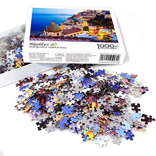 HUADADA Puzzle de 1000 piezas, puzzle para adultos, impossible rompecabezas, colorido juego de habilidad para toda la familia, Fantasy Positano Signature Twilight