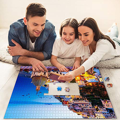 HUADADA Puzzle de 1000 piezas, puzzle para adultos, impossible rompecabezas, colorido juego de habilidad para toda la familia, Fantasy Positano Signature Twilight