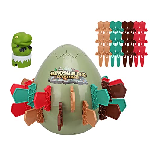 Huevos de dinosaurio - Juego emergente - Juego de mesa de viaje Juego de mesa de huevo de la suerte emergente aleatorio con pollito y dinosaurio, divertidos juegos familiares Statagy para niños y adu