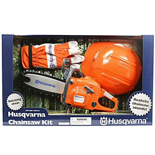 Husqvarna KIT DE SIERRA DE JUGUETE CON GUANTES y SOMBRERO DURO