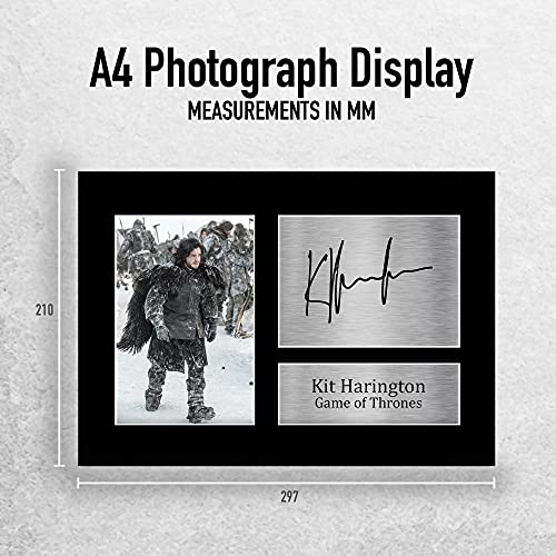 HWC Trading Kit Harington A4 Sin Marco Regalo De Visualización De Fotos De Impresión De Imagen Impresa Autógrafo Firmado por Game of Thrones Ventiladores De Programa De TV