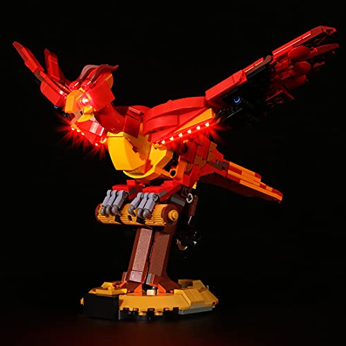 HYZH Juego de luces LED para Lego Harry Potter Fawkes, Dumbledores Phoenix 76394, juego de luces LED compatible con el modelo Lego 76394, sin set de montaje