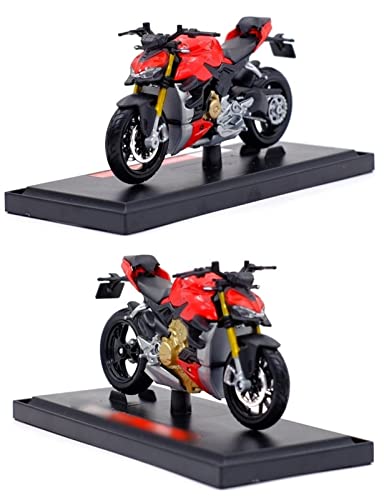 HZGLY 1/18 Aleación Diecast Motocicleta Modelo Funcional Shork-Absorber Juguete para Niños Regalos Colección De Juguetes para Ducati Super Naked V4 S