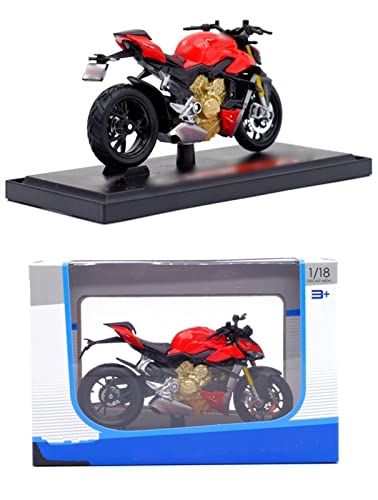 HZGLY 1/18 Aleación Diecast Motocicleta Modelo Funcional Shork-Absorber Juguete para Niños Regalos Colección De Juguetes para Ducati Super Naked V4 S