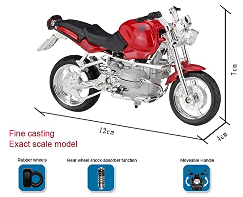 HZGLY 1/18 Modelo De Motocicleta Fundido A Presión, Juguete Absorbente Shork Viable para Niños, Colección De Juguetes para Regalos para BMW R1100R