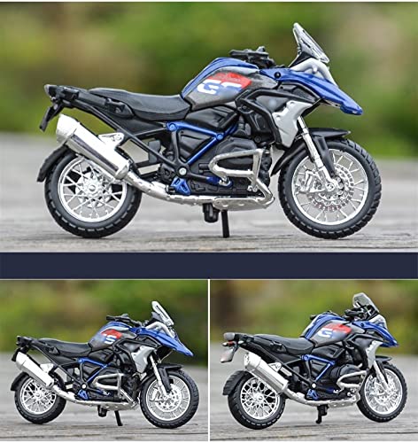 HZGLY 1/18 Vehículos Estáticos Fundidos A Presión Coleccionables Pasatiempos Modelo De Motocicleta Juguetes para BMW R1200 GS (Color : 2017 R 1200 GS Blue)