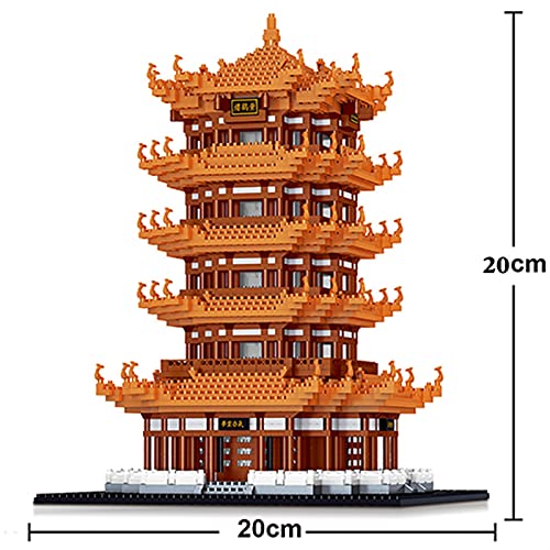 HZPXSB La Famosa Arquitectura del Mundo Compatible Vista de la Calle Urbana de la Pirámide de Pyramid Big Ben de Londres Bloques de construcción Ladrillos Niños Juguete Regalo (Color : Chinese Style)