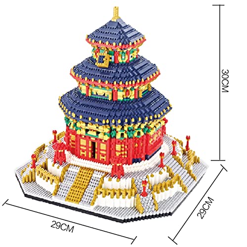 HZPXSB La Famosa Arquitectura del Mundo Compatible Vista de la Calle Urbana de la Pirámide de Pyramid Big Ben de Londres Bloques de construcción Ladrillos Niños Juguete Regalo (Color : Chinese Style)