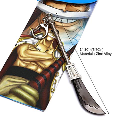 I3C Anime Cosplay Llavero con diseño Animado One Piece Edward Newgate para Adultos, Adolescentes y niños.(Negro)