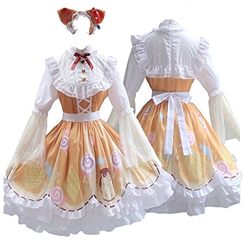 Identity V Cosplay Disfraz de Cosplay Mecanico Candy Girl Costume Cosplay Sweetie Lolita Vestido Fiesta Daily Daily Disfraz Full Set (Color : Adult, Size : S)