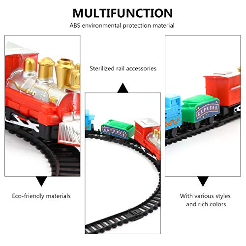 ifundom Decoraciones de Navidad Tren Eléctrico de Tren de Juguete para Niños Eléctrico (Maleta)