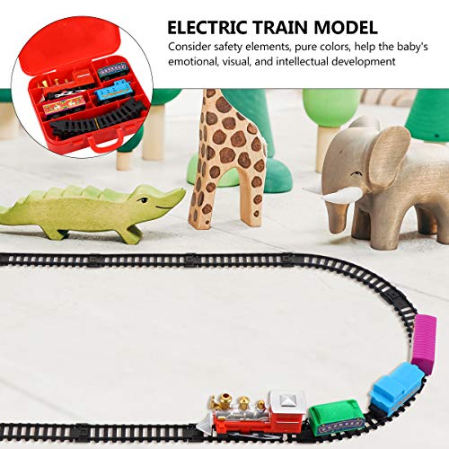 ifundom Decoraciones de Navidad Tren Eléctrico de Tren de Juguete para Niños Eléctrico (Maleta)