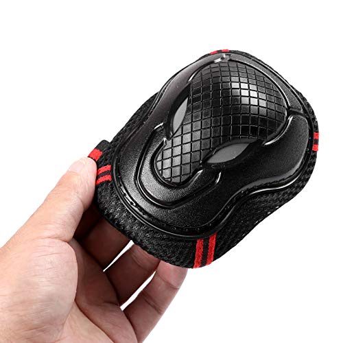 iiniim Casco Infantil de Bicicleta para Niños Casco Tiburón Dinosaurio Casco de Protección Seguridad Ajustable para Niñas Niños Negro&Rojo 5.7''/14.5cm