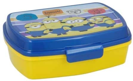 ILS I LOVE SHOPPING Fiambrera térmica para aperitivos, caja de sándwich para niños (Minions II)