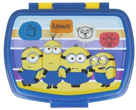 ILS I LOVE SHOPPING Fiambrera térmica para aperitivos, caja de sándwich para niños (Minions II)