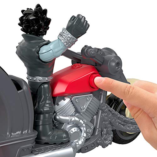 Imaginext DC Super Friends Lobo y su Moto, Figuras de Acción de Héroes y Villanos (Mattel GKJ24)