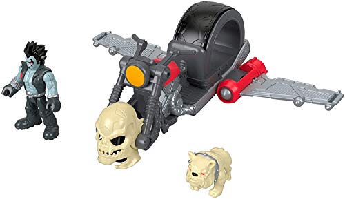 Imaginext DC Super Friends Lobo y su Moto, Figuras de Acción de Héroes y Villanos (Mattel GKJ24)