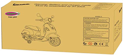 Indalchess Moto Scooter ELÉCTRICA Infantil 12 VOLTIOS, Color Beige